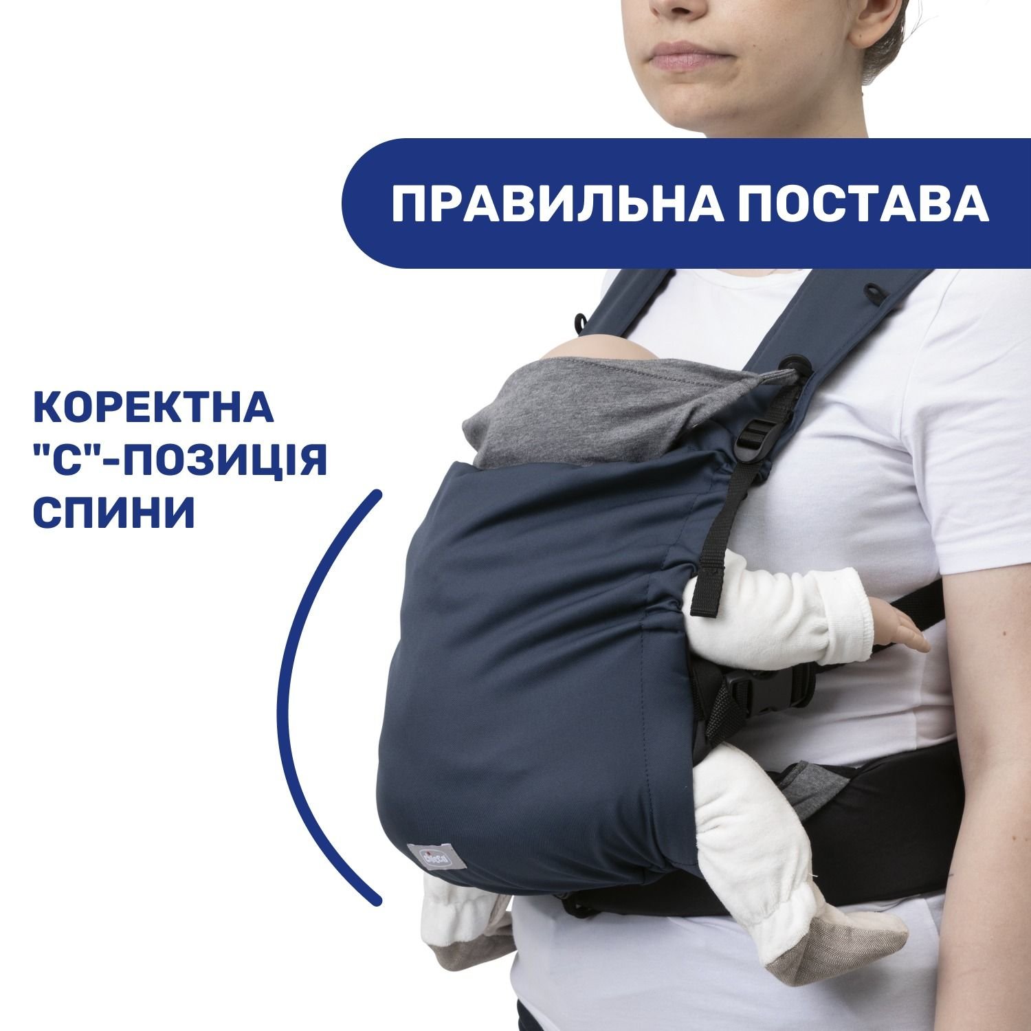 Сумка нагрудная Chicco Skin Fit, синяя (87032.64) - фото 5