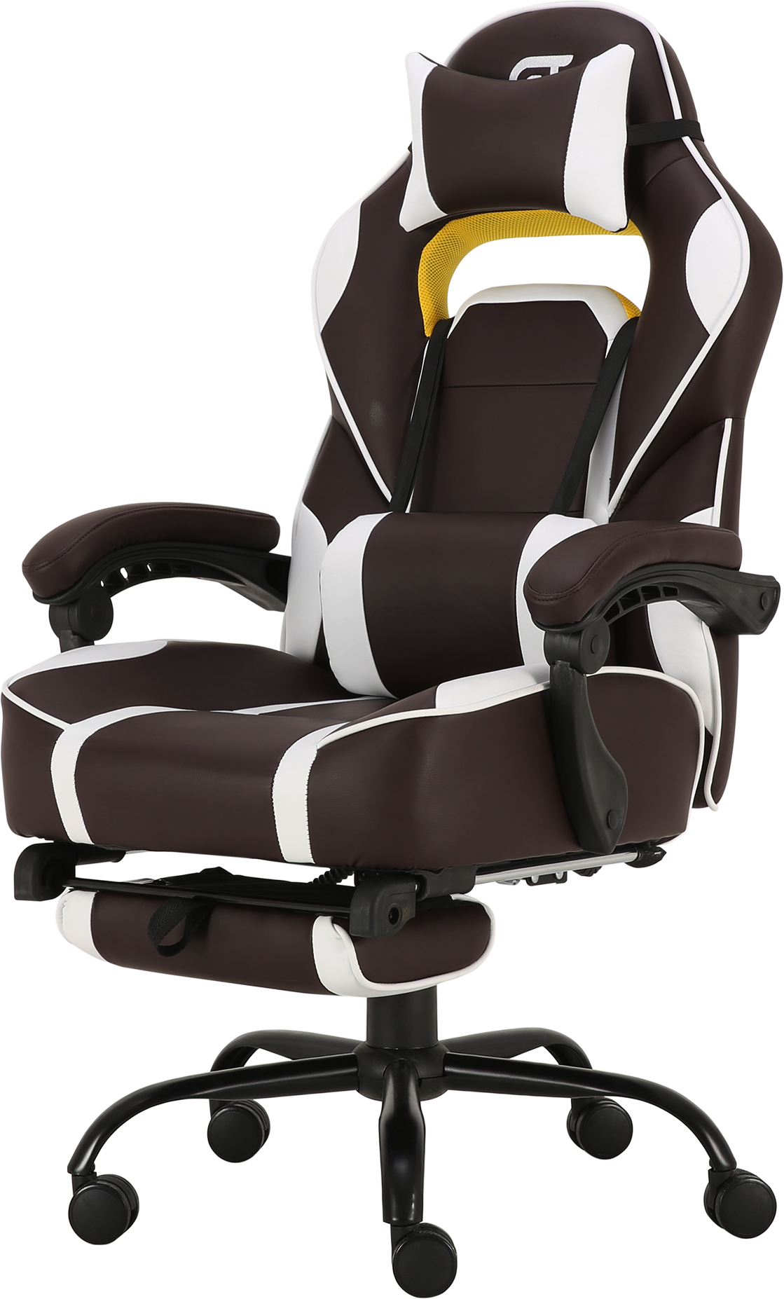 Геймерське крісло GT Racer коричневе з білим (X-2748 Dark Brown/White) - фото 3