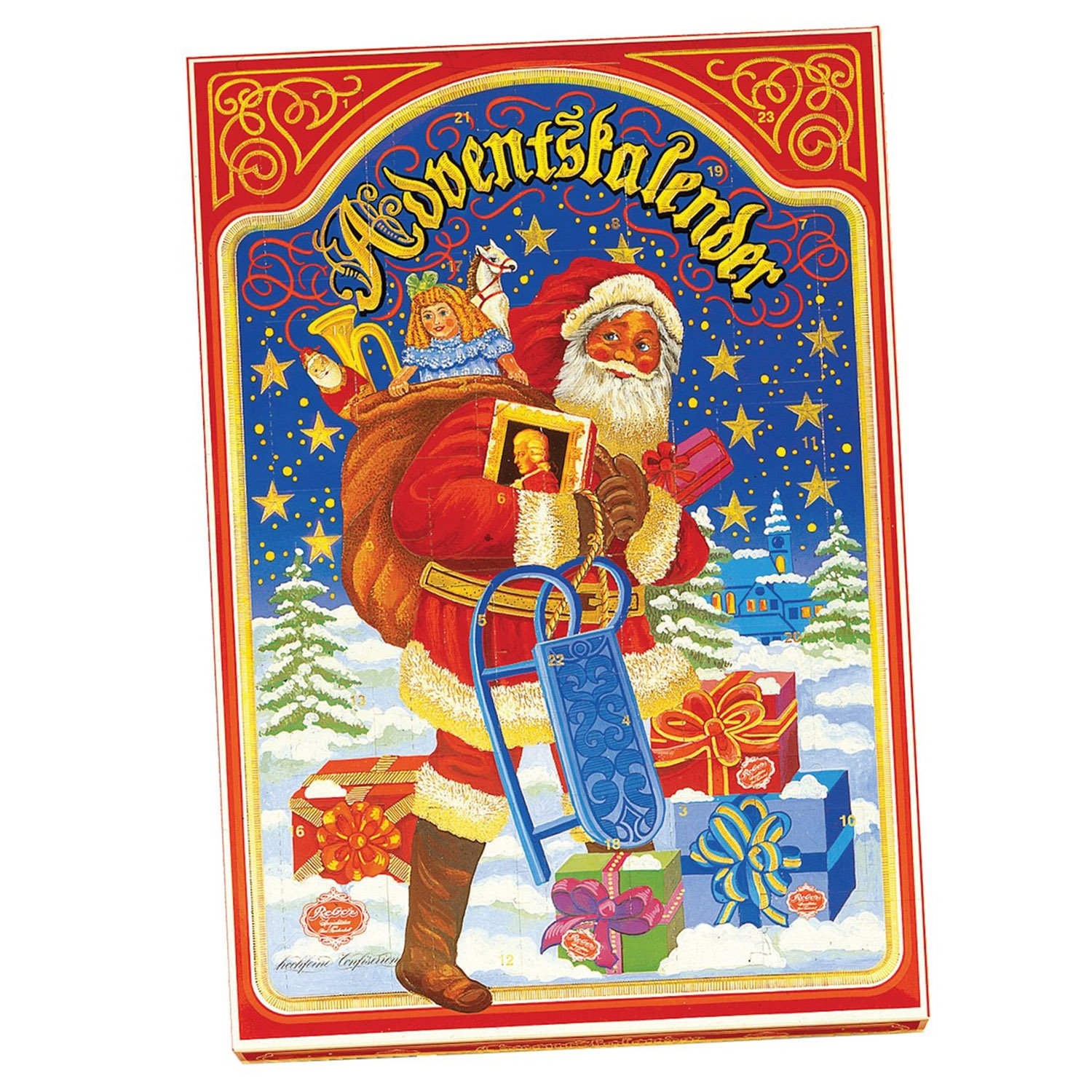 Набір шоколадних цукерок Reber Адвент Календар, різдвяний, 650 г - фото 1