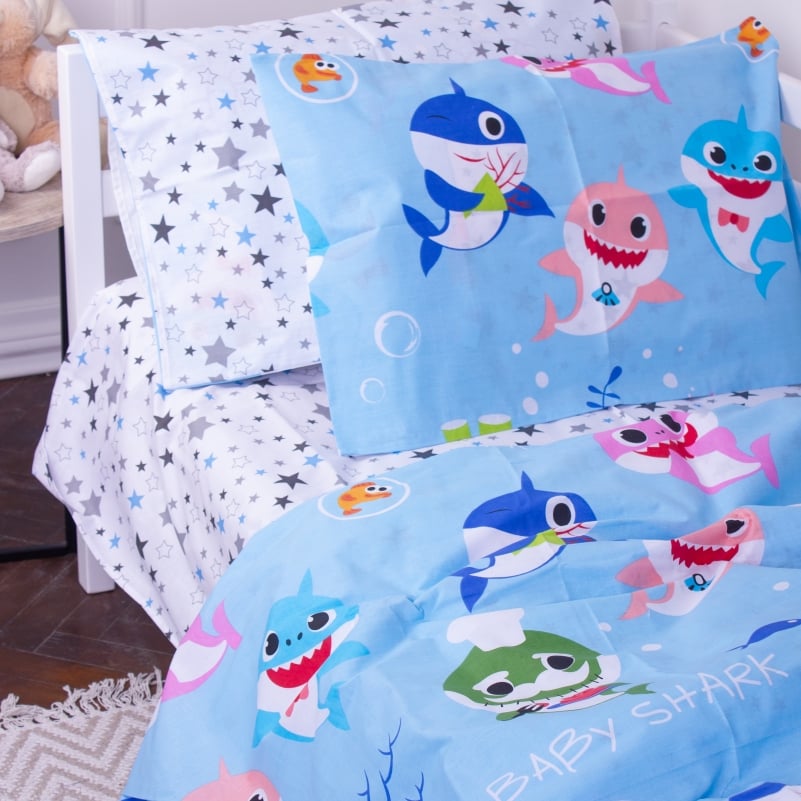 Комплект постельного белья MirSon Kids Time 17-0521 Sharks blue, детский - фото 3