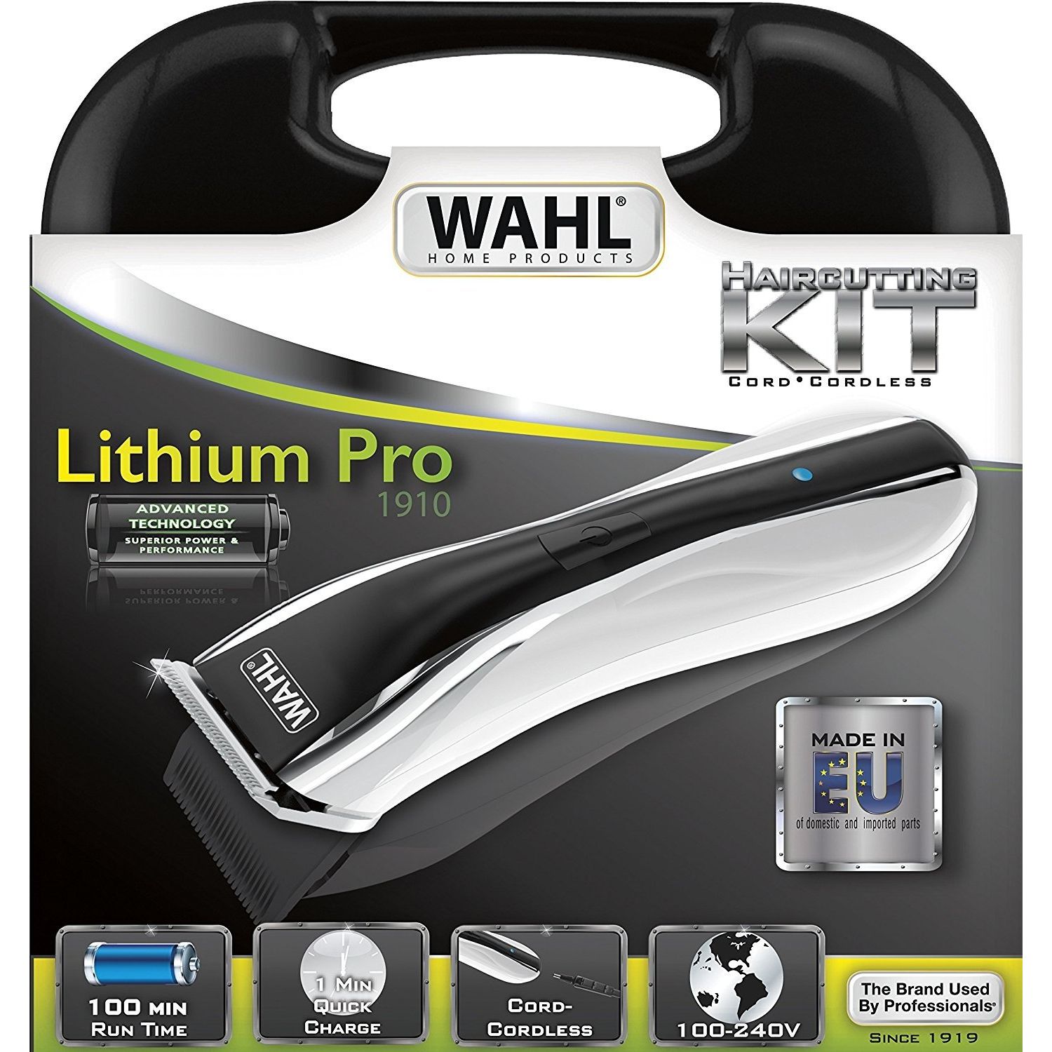 Машинка для стрижки Wahl Lithium Pro LED 1910.0465 чорно-сірий - фото 1