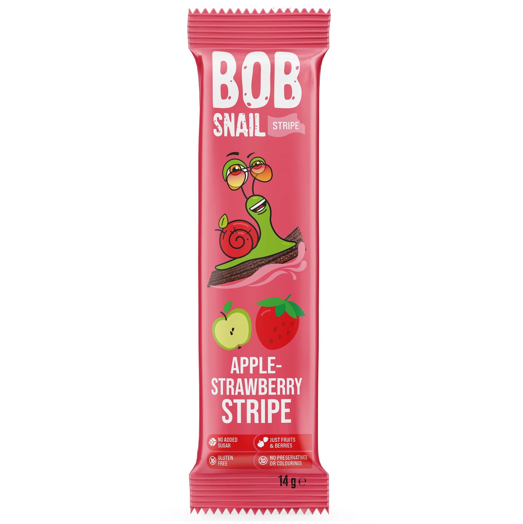 Натуральні цукерки Bob Snail Яблуко-Полуниця, 14 г - фото 1