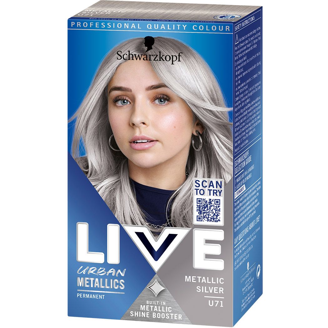 Фарба для волосся Schwarzkopf Live Urban Metallics U71 Metallic Silver - фото 1