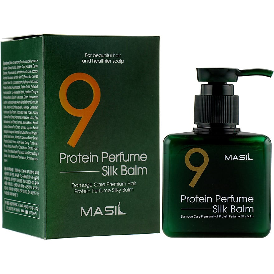 Бальзам Masil 9 Protein Perfume Silk Balm, з протеїнами для пошкодженого волосся, 180 мл - фото 2