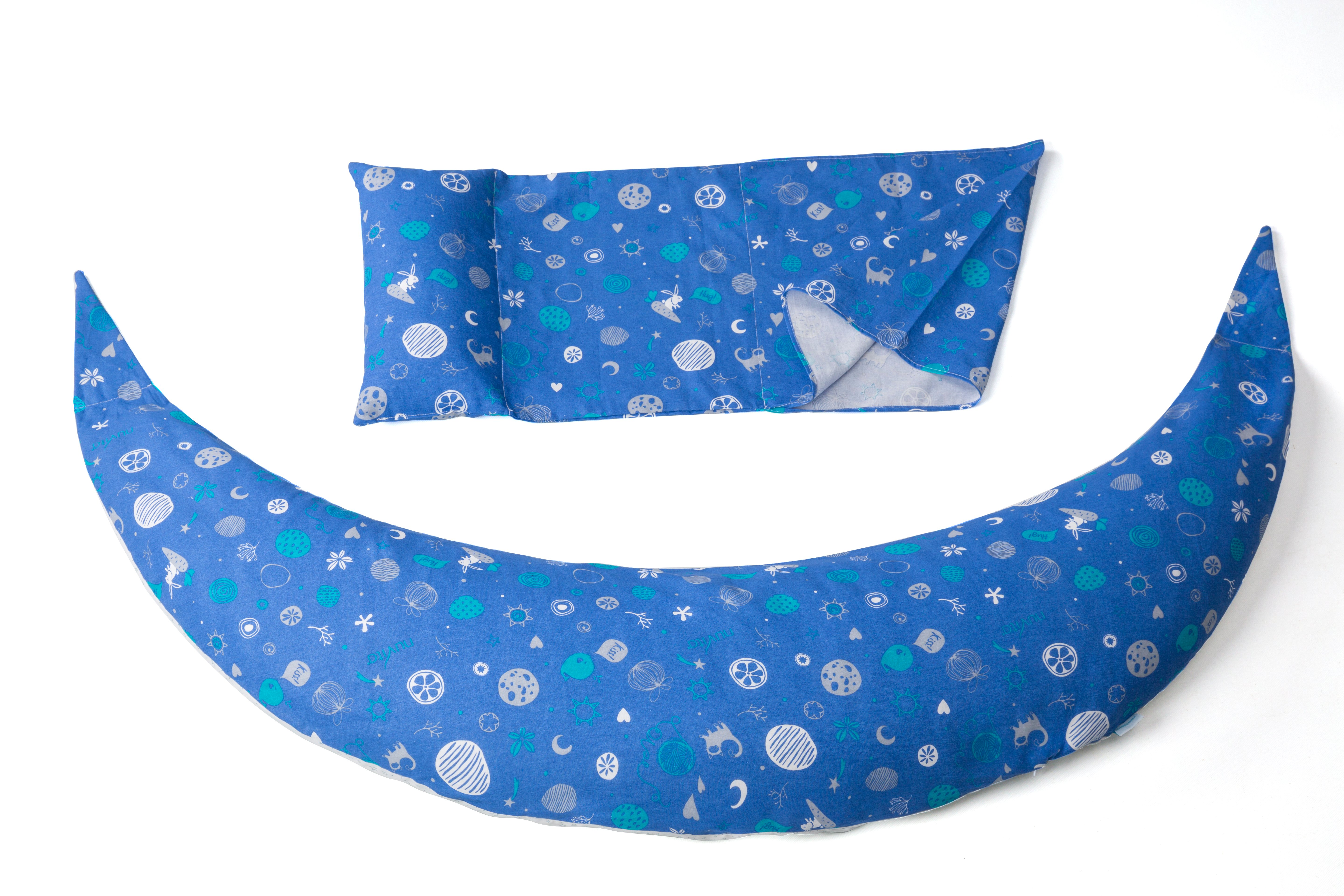 Подушка для вагітних та годування Nuvita 10 в 1 DreamWizard, синій (NV7100Blue) - фото 1