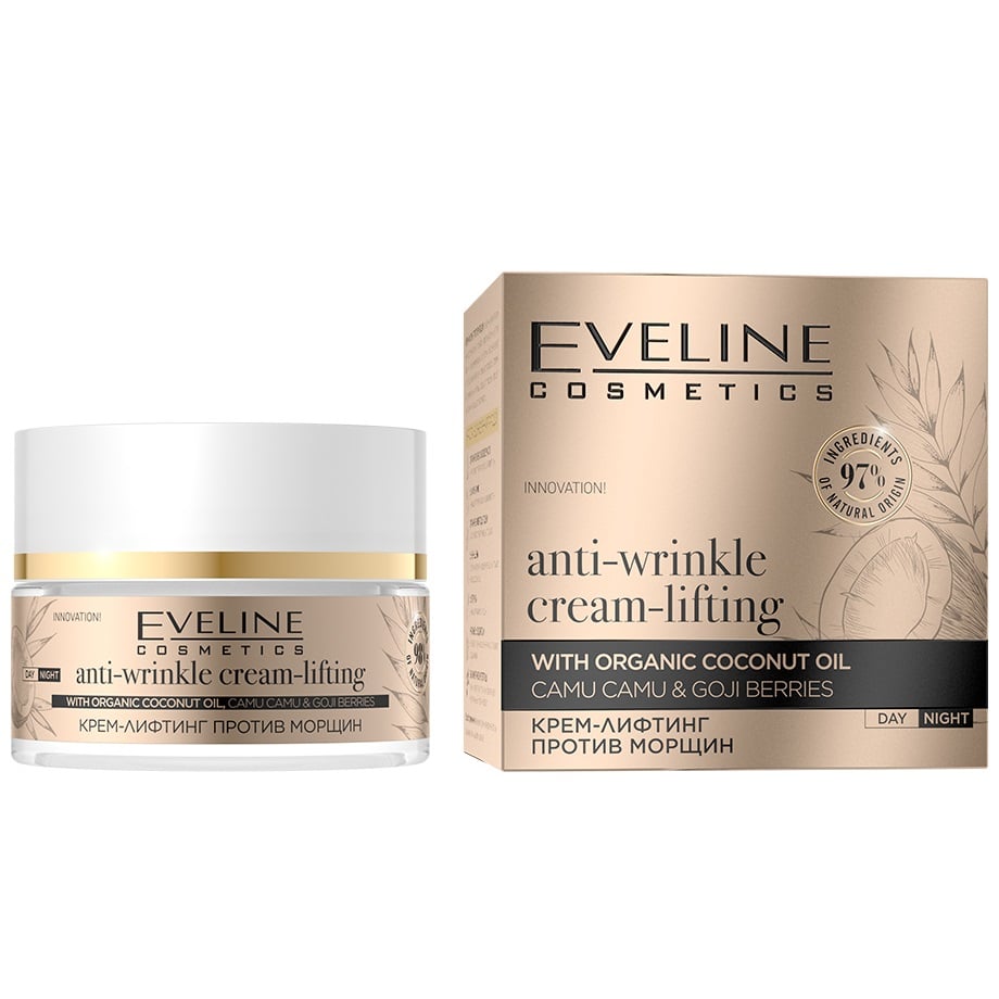 Крем-ліфтинг Eveline Organic Gold, проти зморшок, 50 мл - фото 3