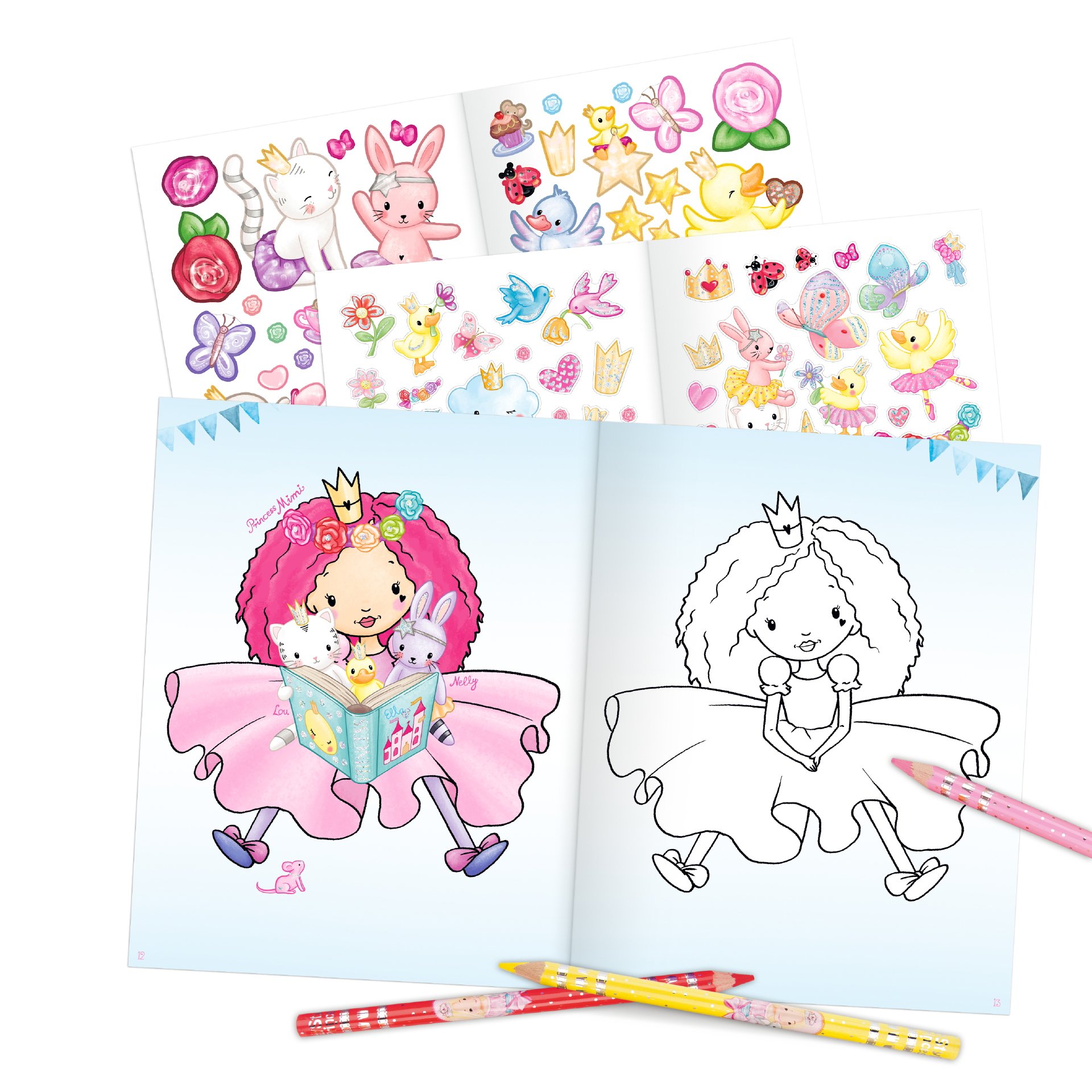 Альбом для розфарбовування з наклейками Motto A/S Princess Mimi (410870) - фото 2