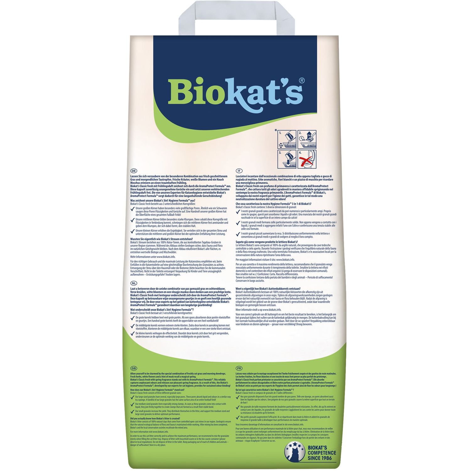 Бентонітовий наповнювач Biokat's Classic Fresh 3 в 1, 10 л (G-613314/614212) - фото 2