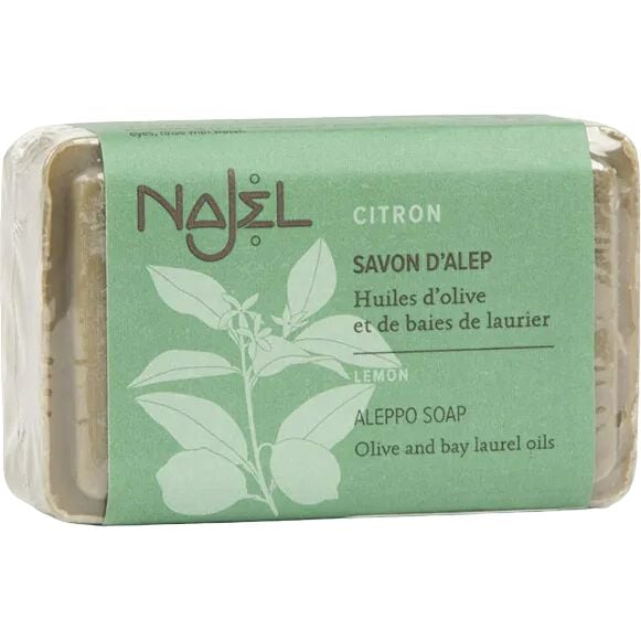 Алеппское мыло Najel Aleppo Soap Lemon с эфирным маслом лимона 100 г - фото 1