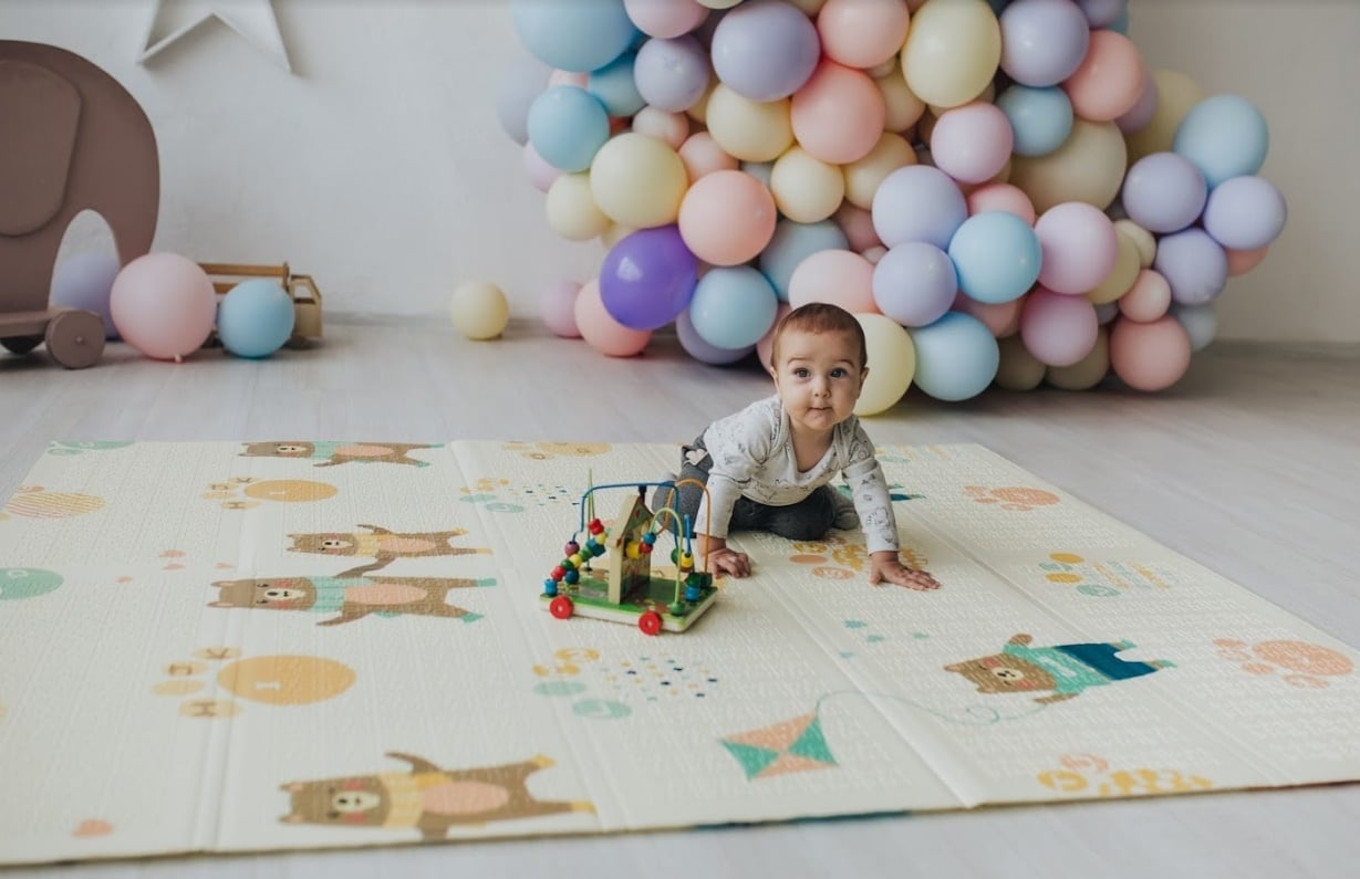 Дитячий двосторонній складаний килимок Poppet Парк і Прогулянка ведмежат, 150х180 см (PP002-150) - фото 11