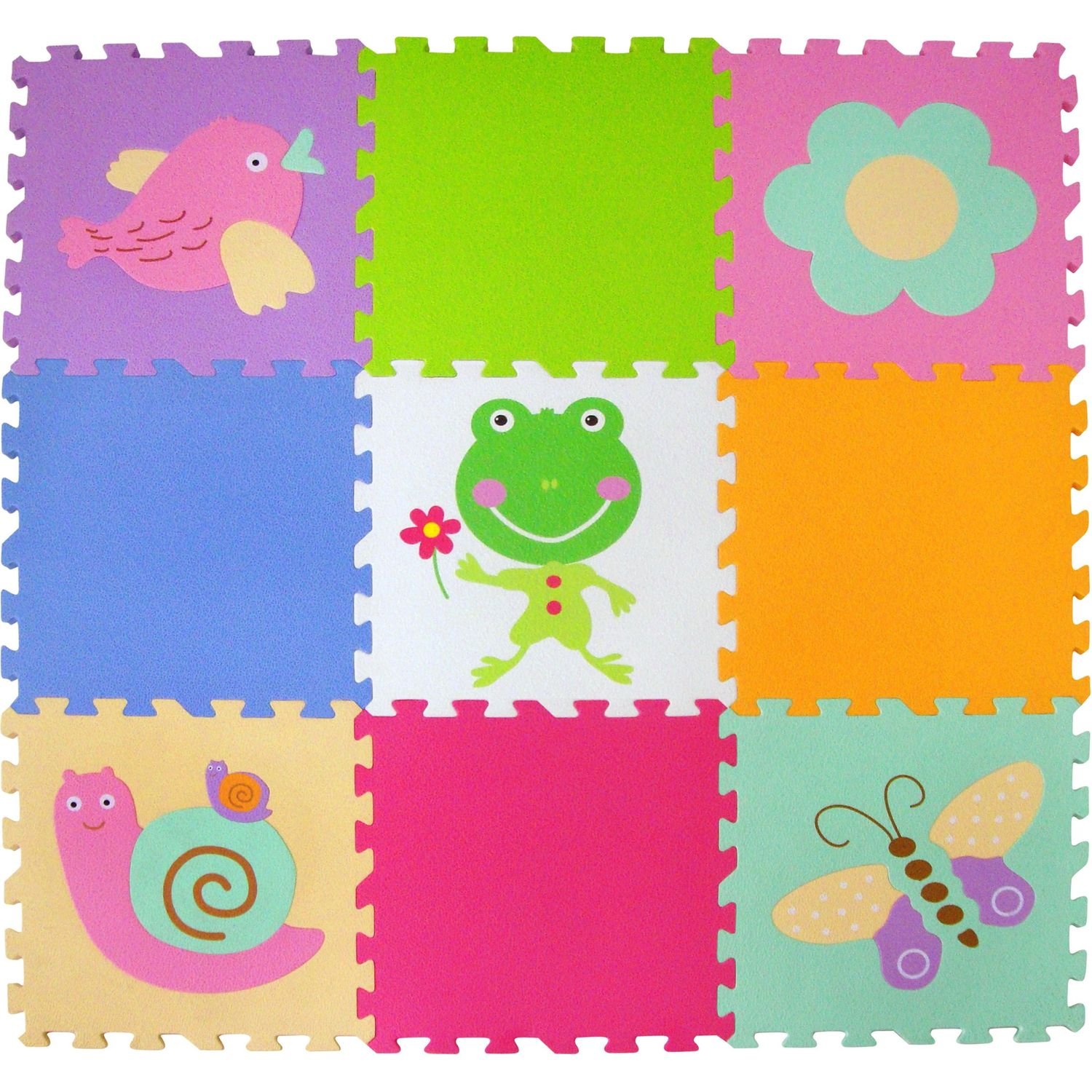 Дитячий розвиваючий ігровий килимок-пазл Baby Great Літній сад, 92х92 см (GB-MF129A) - фото 1