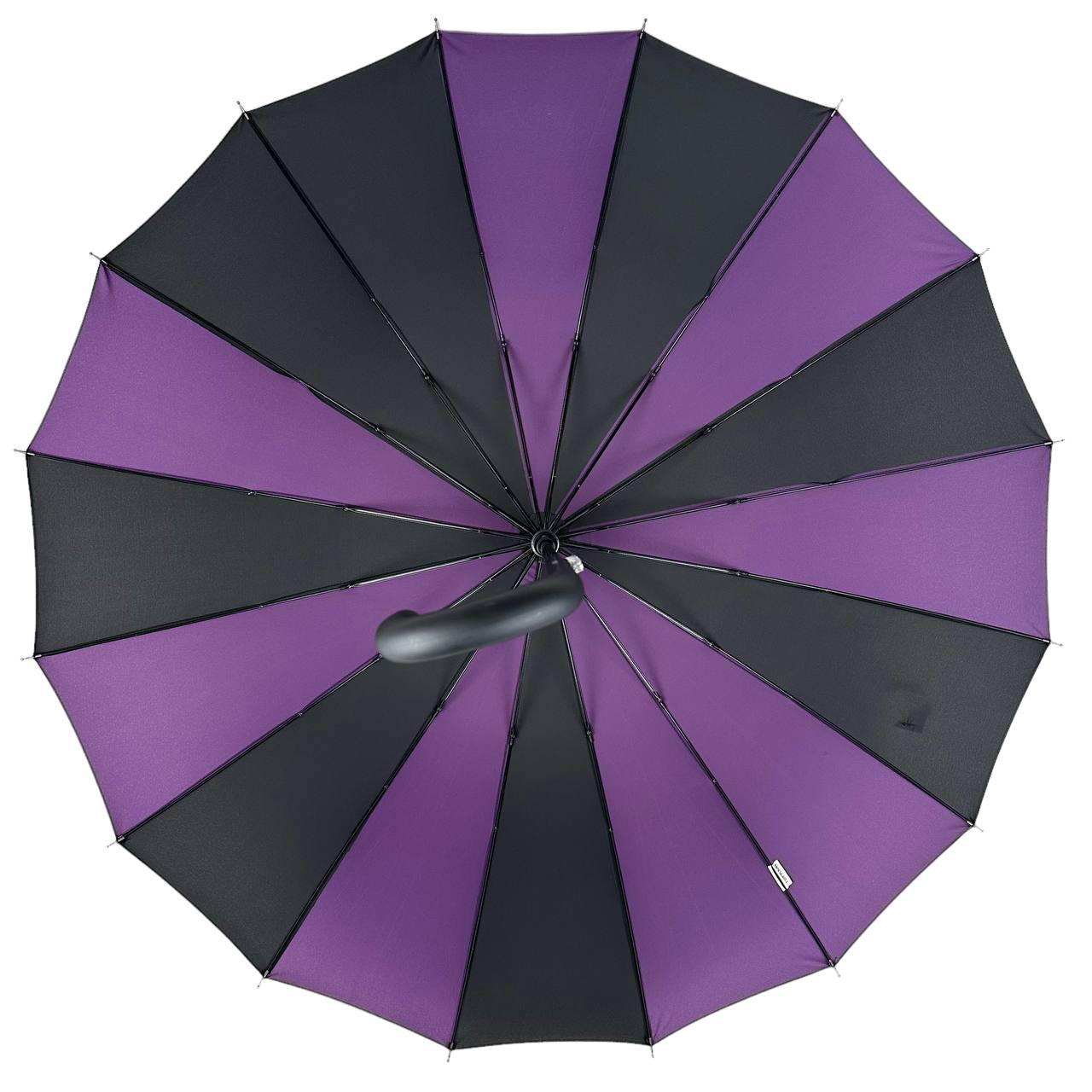 Женский зонт-трость полуавтомат Toprain 98 см фиолетовый - фото 3