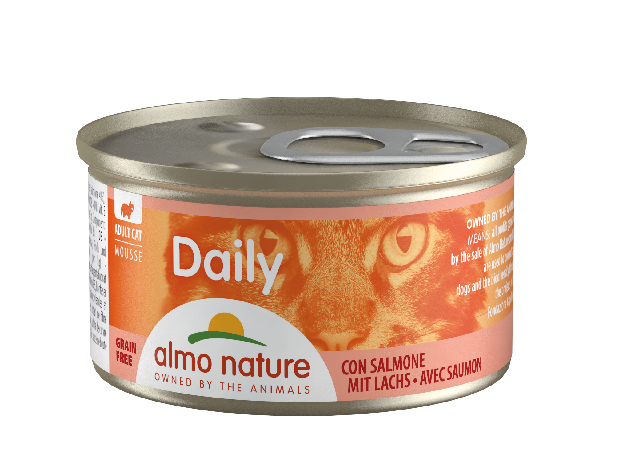 Вологий корм для котів Almo Nature Daily Menu Cat, мус з лососем, 85 г - фото 1