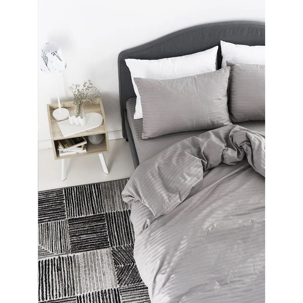 Комплект постільної білизни LightHouse Sateen Stripe Grey євростандарт сірий (603609_2,0) - фото 10