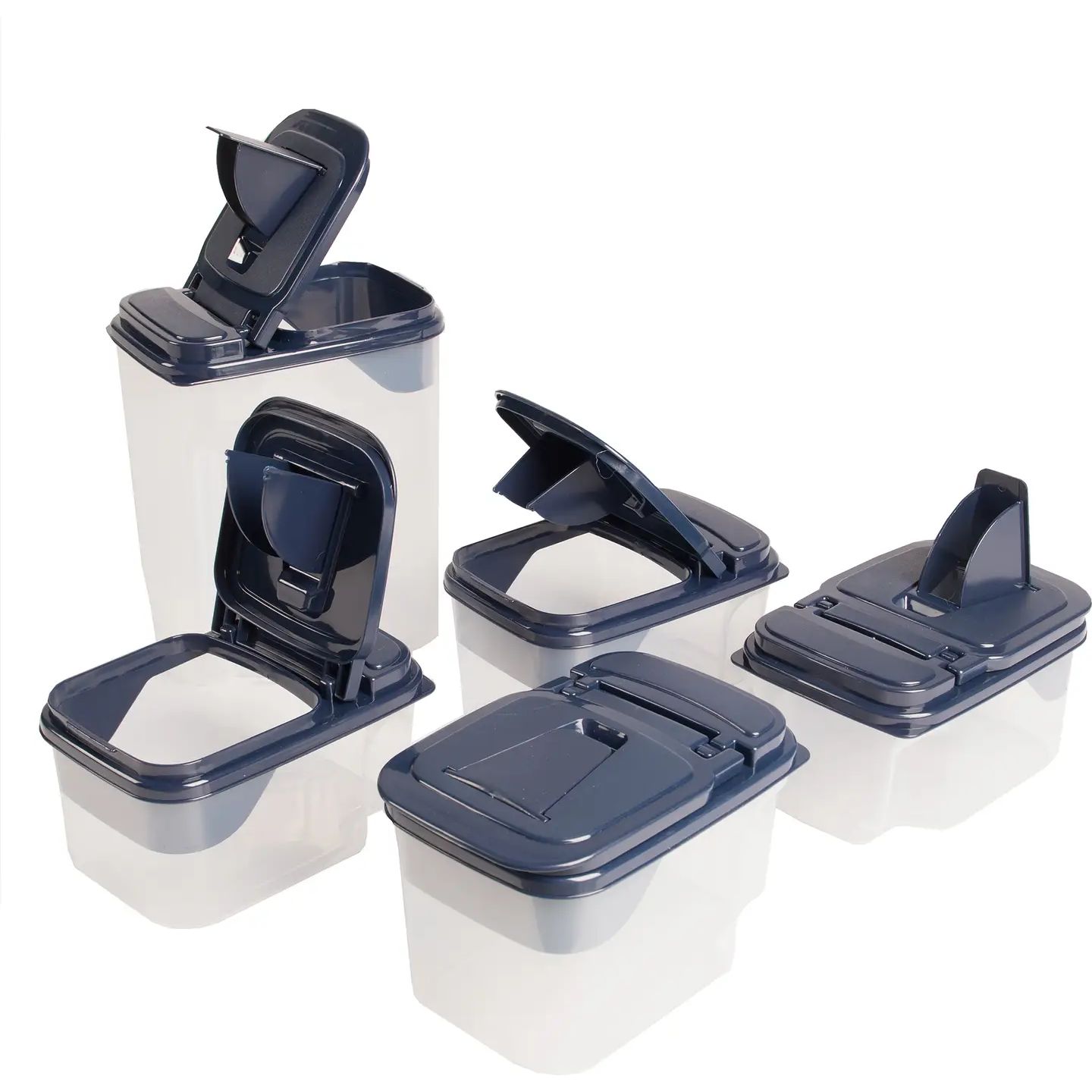 Набір універсальних контейнерів Supretto для сипучих продуктів 5 шт. темно-синій (87290001) - фото 2
