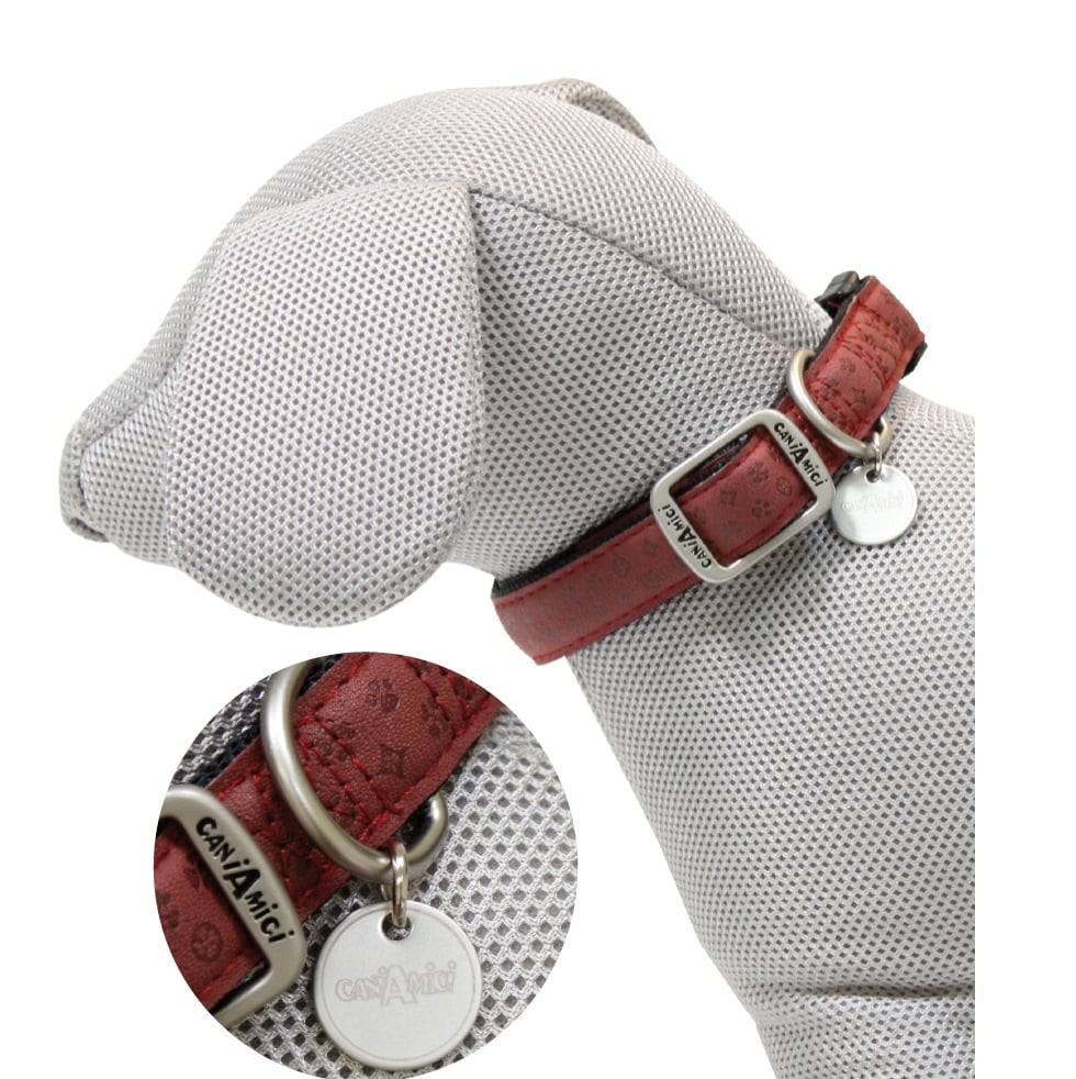 Нашийник для собак Croci Mylord, регульований, з тисненням, 30-50x2 см, бордовий (C5080895) - фото 1