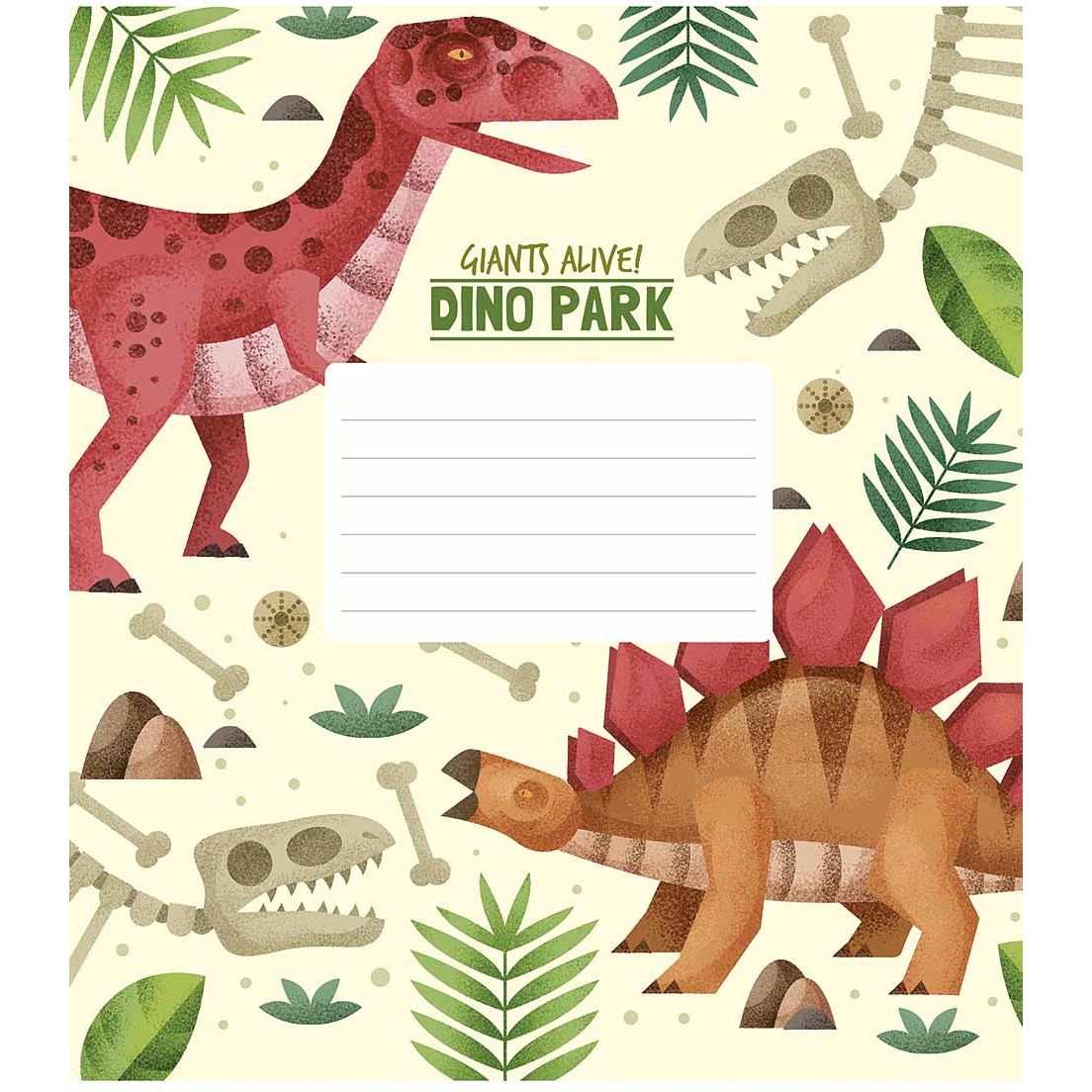 Тетрадь ученическая Школярик Dino park, в косую линию, 12 листов, ВД-лак, 30 шт. (012-3227C) - фото 3