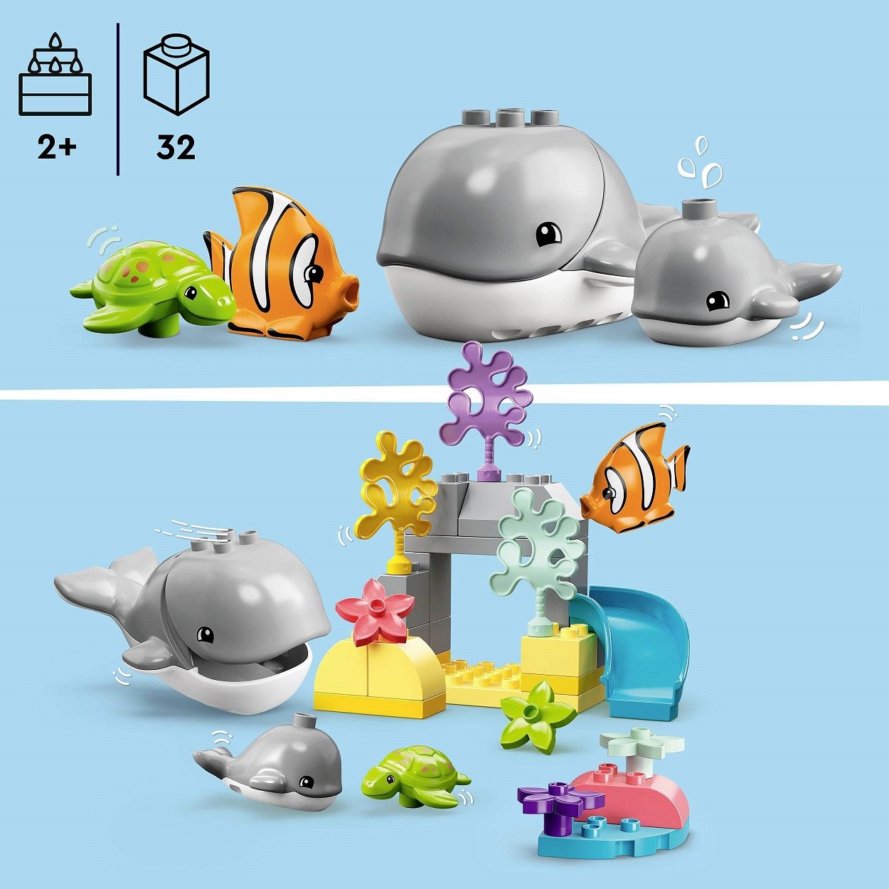 Конструктор LEGO DUPLO Дикие животные океана, 32 деталей (10972) - фото 6