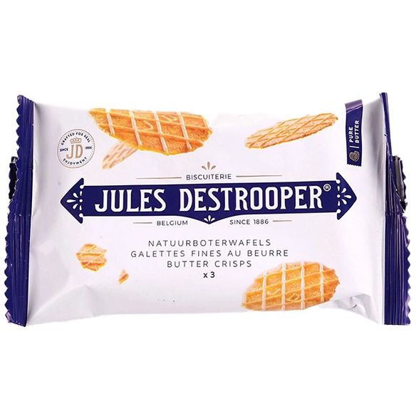 Вафли Jules Destrooper Butter Waffles сливочные 33 г - фото 1