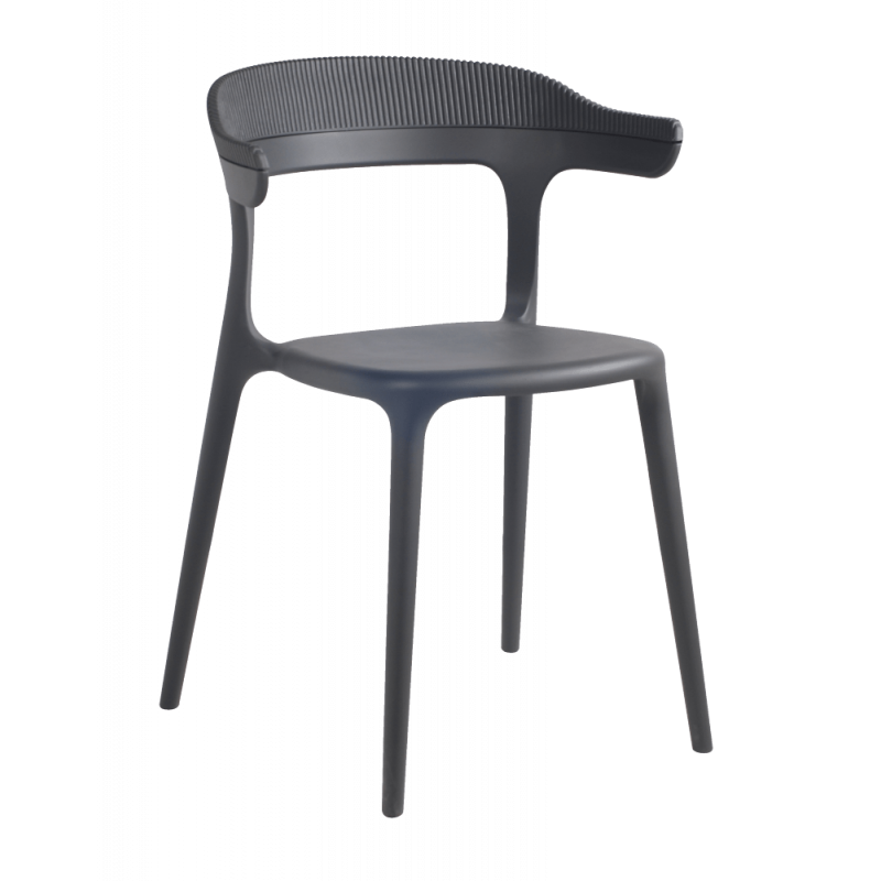 Кресло Papatya Luna-Stripe, антрацит сиденье, верх антрацит (822299) - фото 1