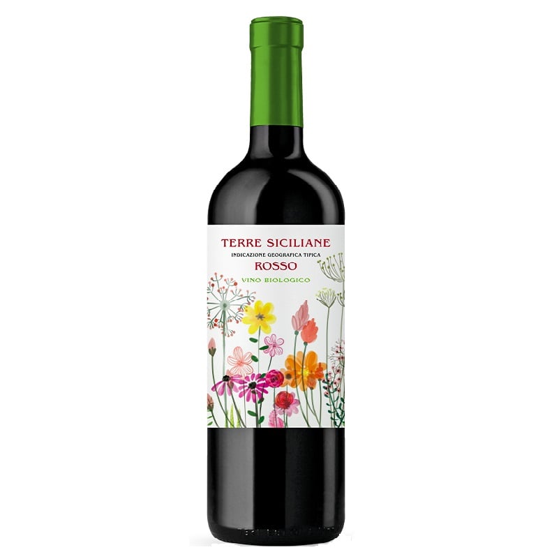 Вино Terre Siciliane Rosso Biologico IGT, червоне, сухе, 12,5%, 0,75 л - фото 1