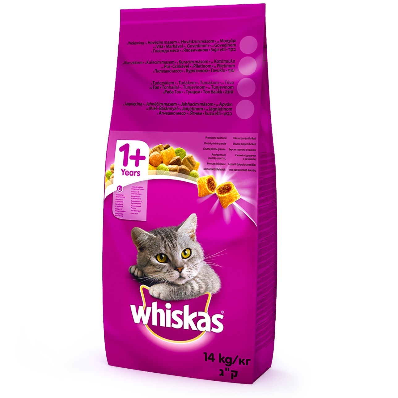 Сухой корм для котов Whiskas, с ягненком, 14 кг - фото 1