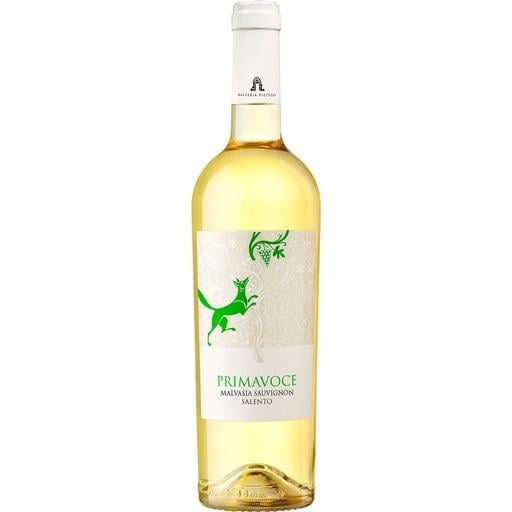 Вино Primavoce Sauvignon Malvasia Salento IGP Puglia, біле, сухе, 0,75 л - фото 1
