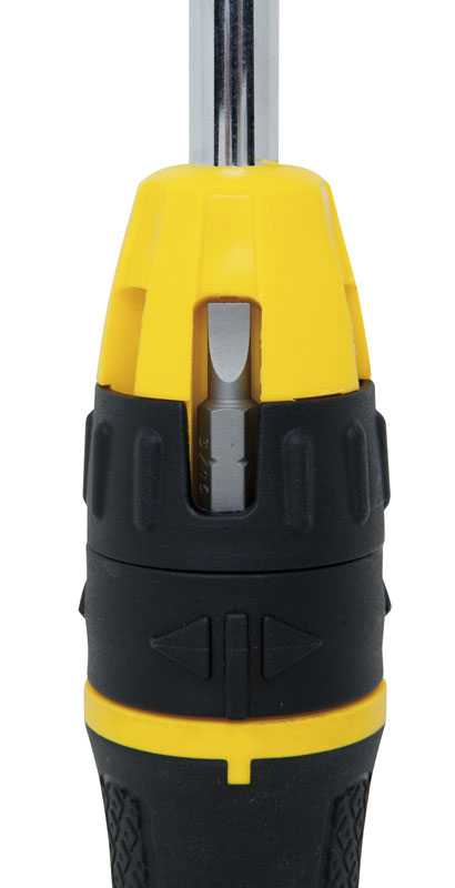 Викрутка Stanley Multibit бітотримач реверсний 1/4", 10 біт, SL, PH, PZ, SQ, Torx 11 предметів (0-68-010) - фото 4