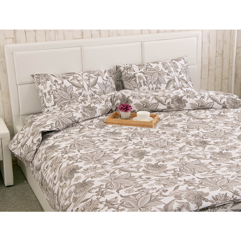 Комплект постельного белья Руно Luxury бязь набивная полуторный бежевый (1.114_Luxury) - фото 4