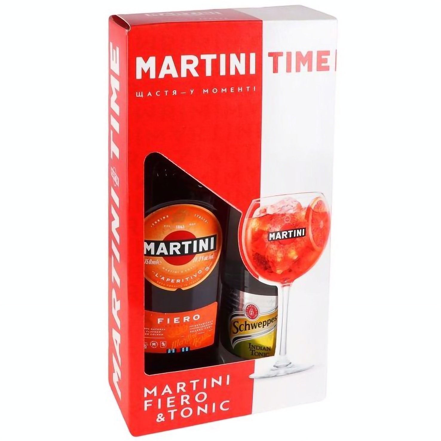 Набор: вермут Martini Fiero 14.9% 0.75 л + тоник Schweppes 0.75 л (785610) - фото 1