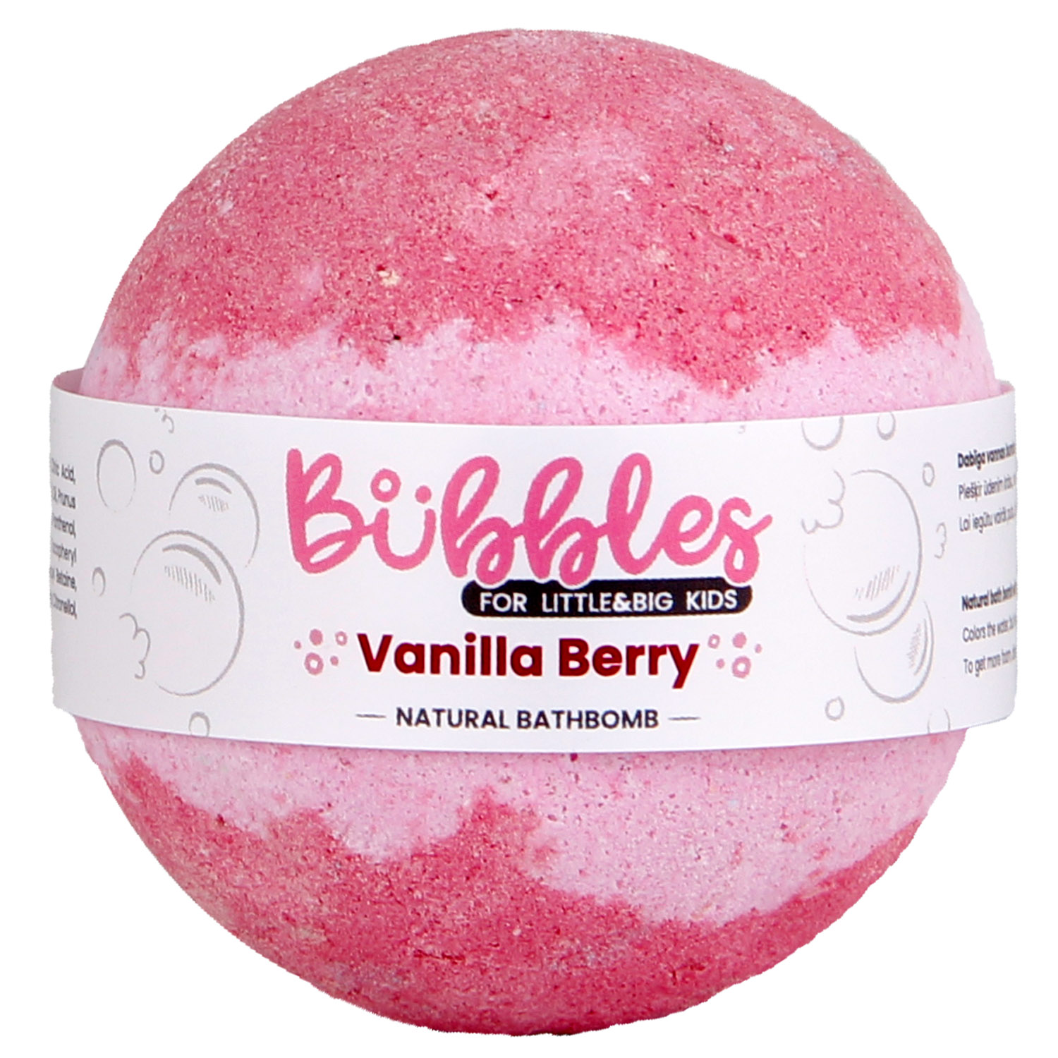 Бомбочка для ванни Bubbles Vanilla Berry, дитяча, 115 г - фото 1