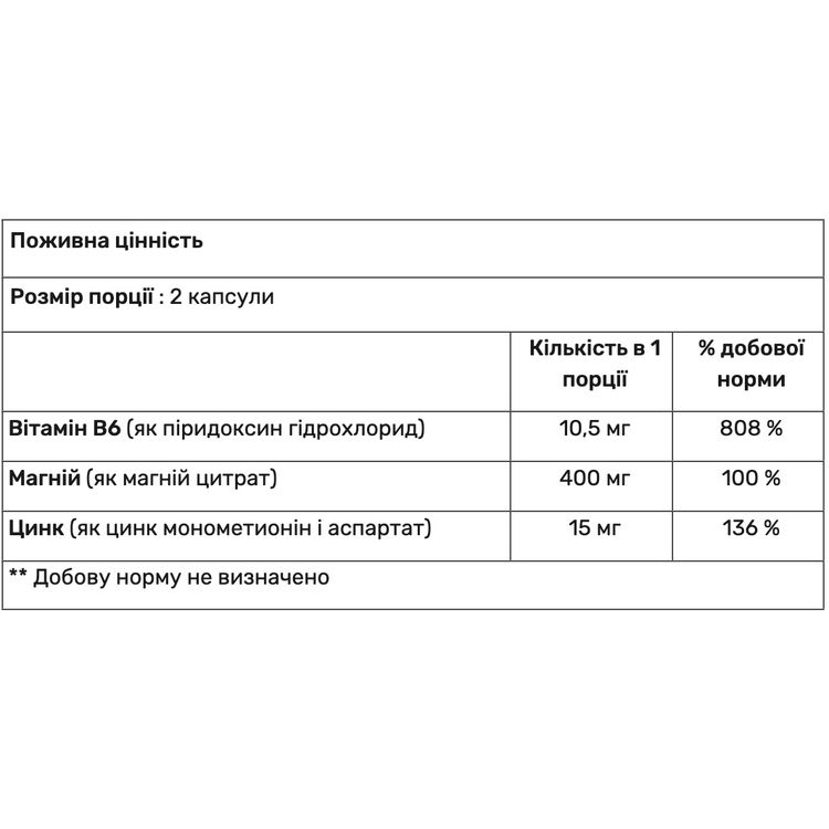 Комплекс мінералів Цинк, Магній + Вітамін В6 Haya Labs ZMA 90 капсул - фото 2