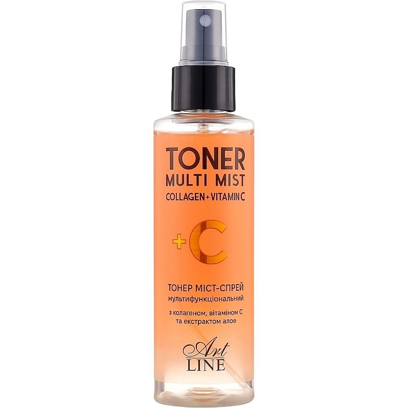 Тонер мист-спрей для лица Art Line Toner Multi Mist Collagen + Vitamin C 150 мл - фото 1