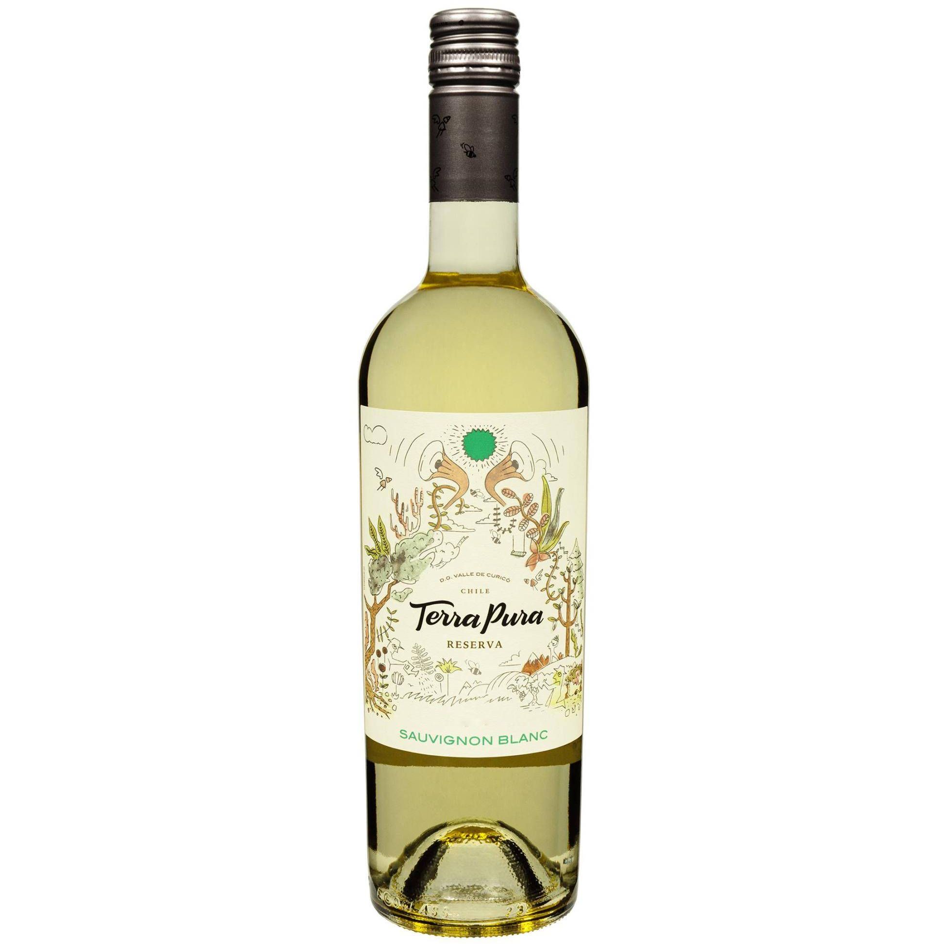 Вино Terra Pura Sauvignon Blanc Reserva белое сухое 0.75 л - фото 1