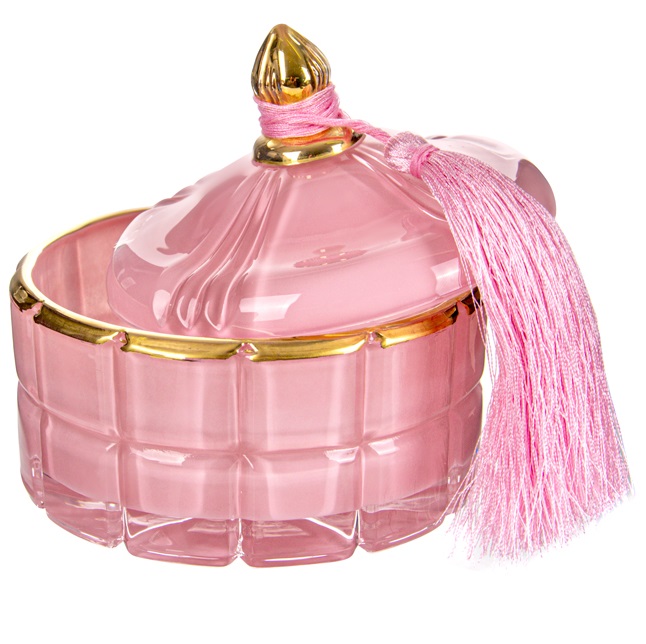 Емкость для сыпучих продуктов LeGlass, 10 см, розовый (355-271) - фото 2