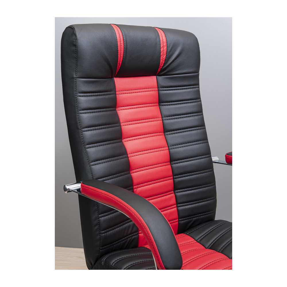 Кресло офисное Richman Атлант Хром M-2 Anyfix Флай черный + красный (RCM-1003) - фото 6