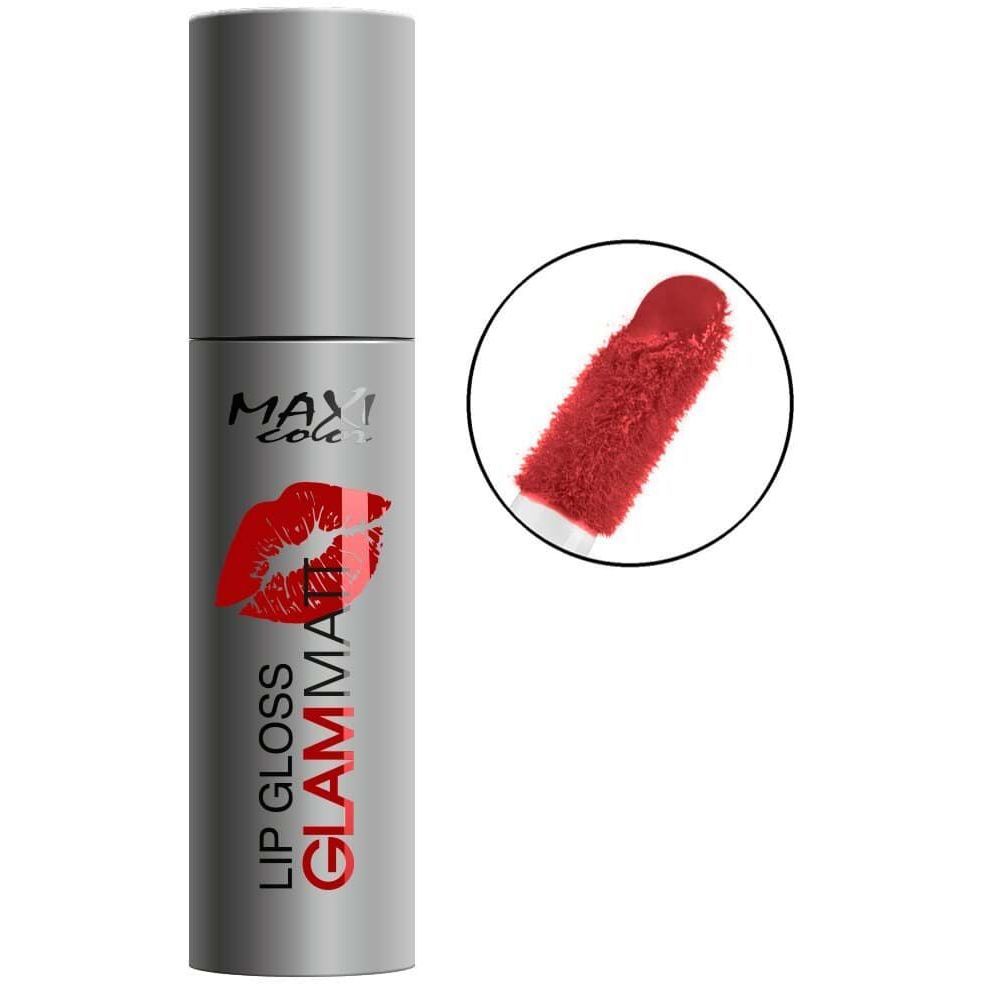 Жидкая матовая помада Maxi Color Lip Gloss Glam Matt тон 04 (Чувствительный бархат) 4.5 мл - фото 1
