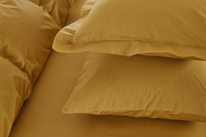 Комплект постельного белья Penelope Catherine moss green, хлопок, евро (200х180+35см), желтый (svt-2000022292177) - фото 3