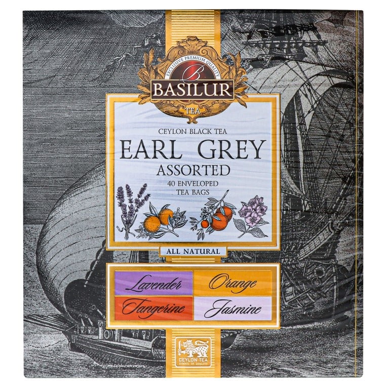 Набір чорного чаю Basilur Earl Grey Assorted, 40 пакетиків (896894) - фото 1