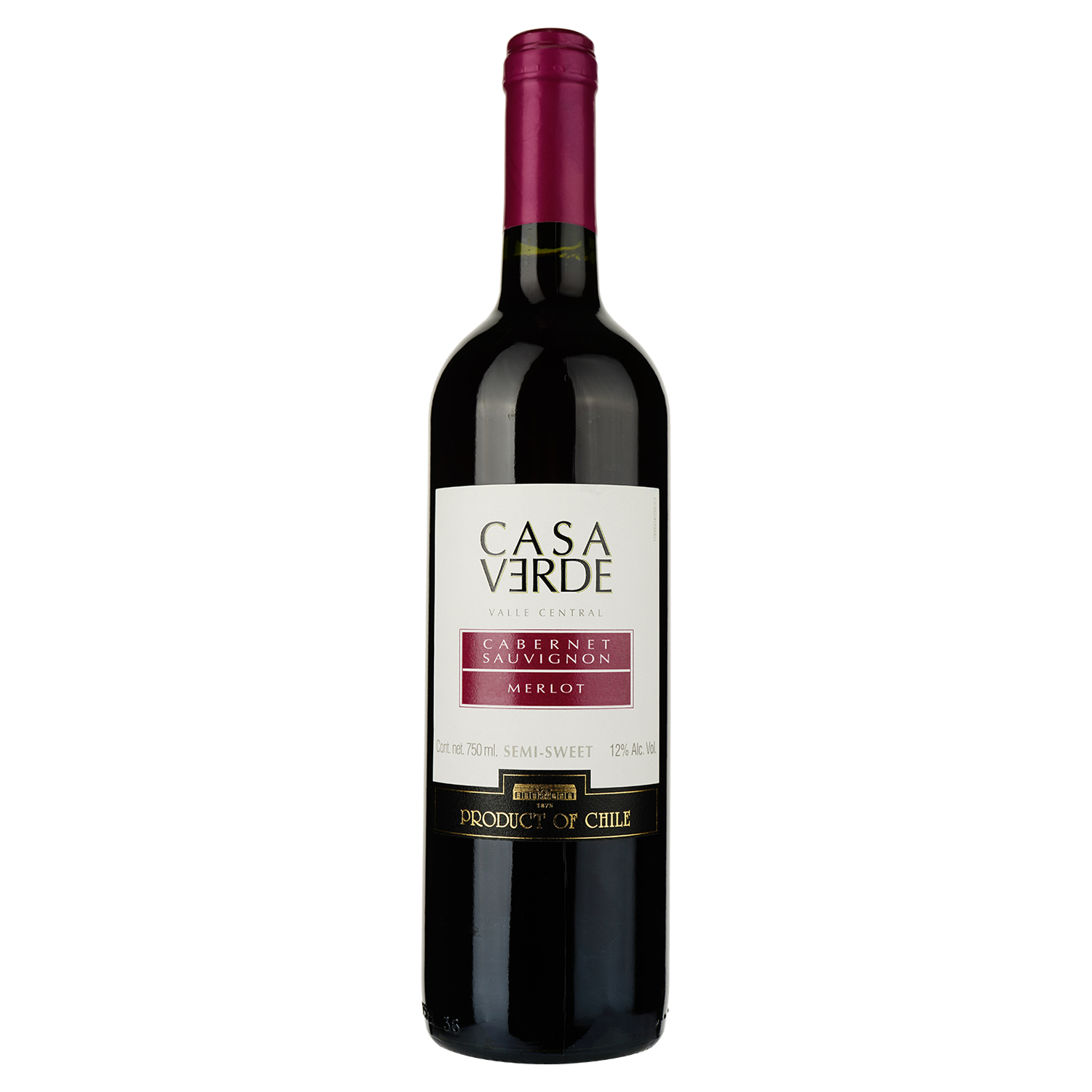 Вино Casa Verde Cabernet Sauvignon Merlot, червоне, сухе, 12%, 0,75 л (478735) - фото 1