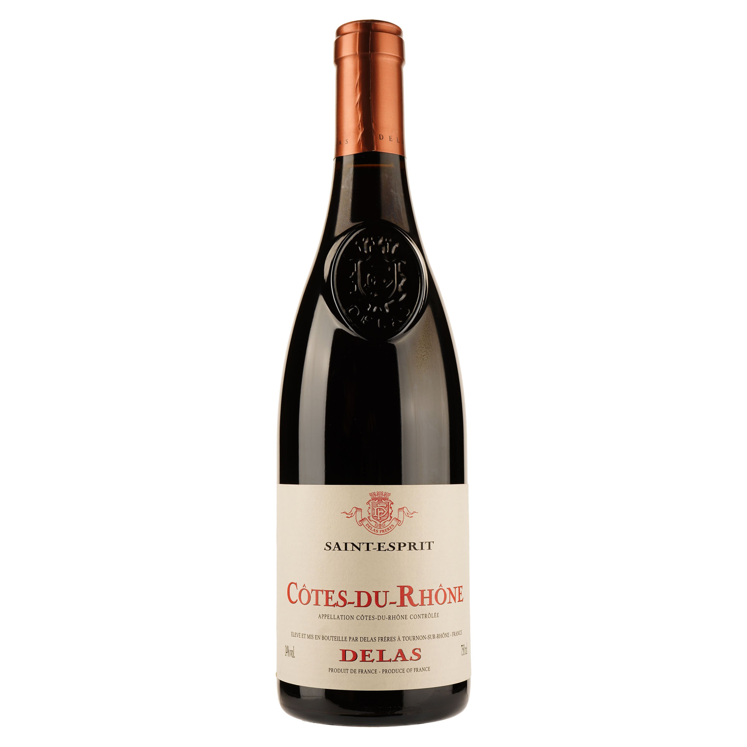 Вино Delas Cotes du Rhone Saint Esprit Rouge, красное, сухое, 0,75 л - фото 1