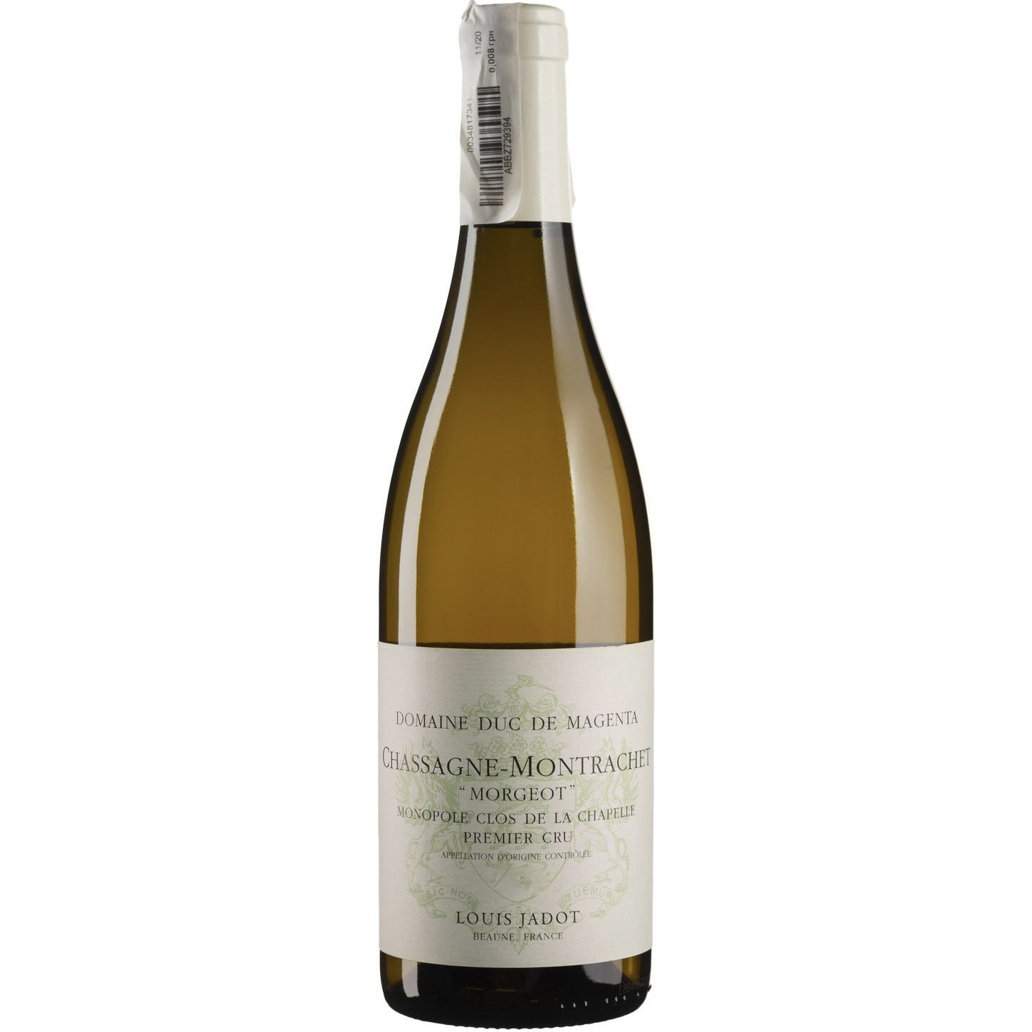 Вино Louis Jadot Chassagne Montrachet Morgeot Clos de la Chapelle 2020, біле, сухе, 0.75 л - фото 1