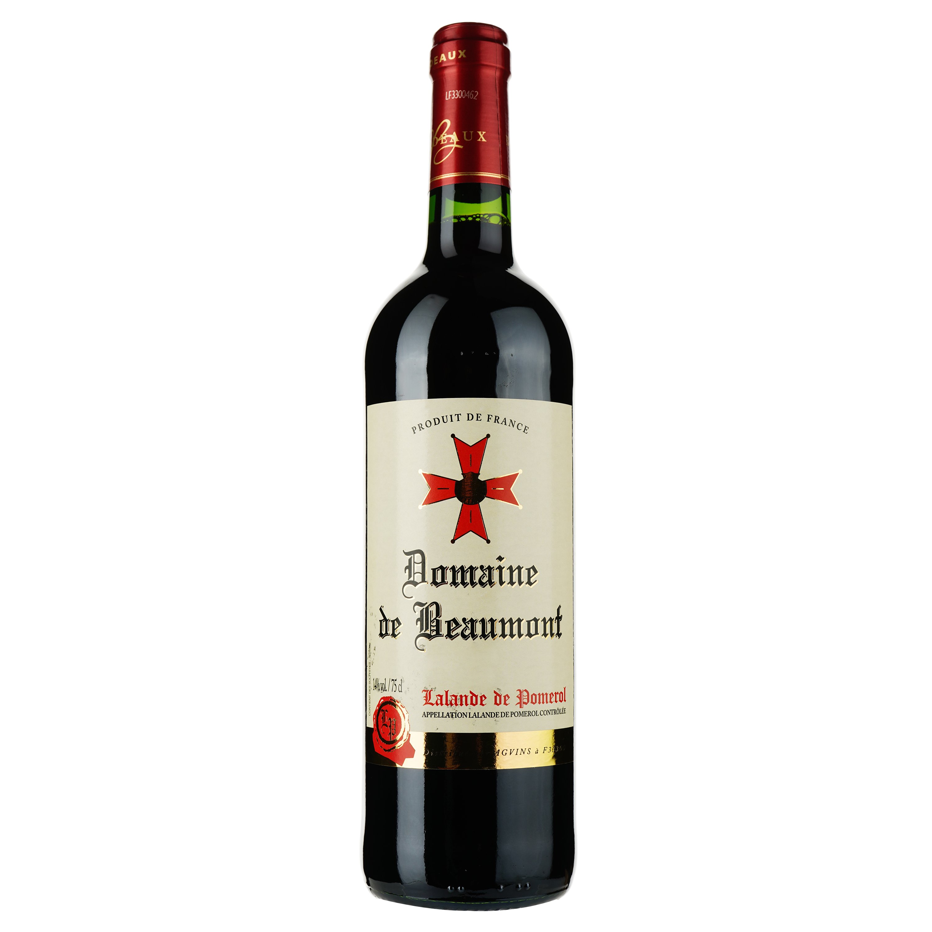 Вино AG Vins Domaine de Beaumont AOP Lalande de Pomerol 2019 червоне сухе 0,75 л - фото 1