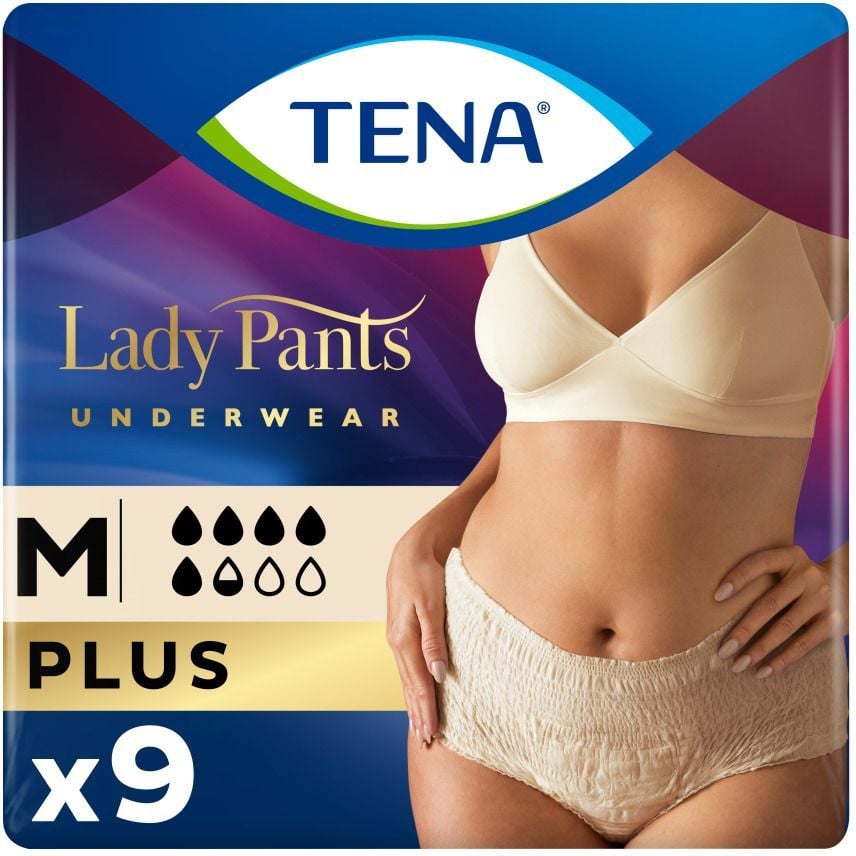 Урологические трусы для женщин Tena Lady Pants Plus M, 9 шт. - фото 1