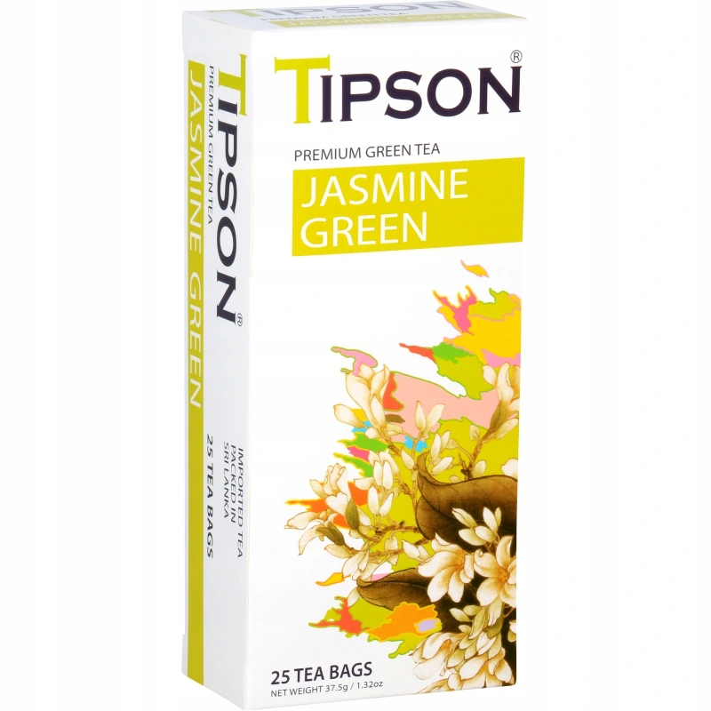 Чай зелений Tipson із жасмином, 25 пакетиків, 37,5 г (726005) - фото 1