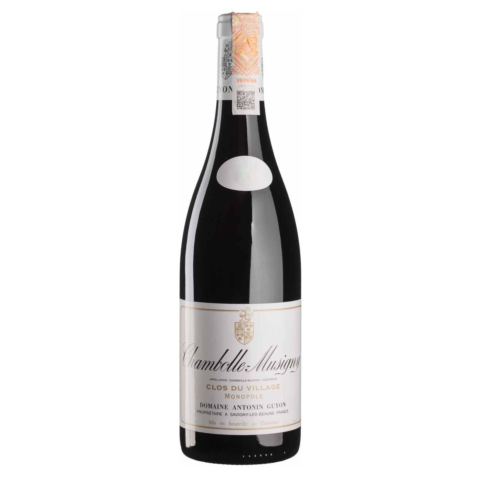 Вино Antonin Guyon Chambolle Musigny Clos du Village 2020, красное, сухое, 0,75 л (W7960) - фото 1