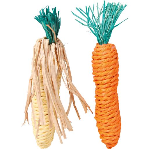 Игрушка для грызунов Trixie Морковь и кукуруза, 15 см - фото 1