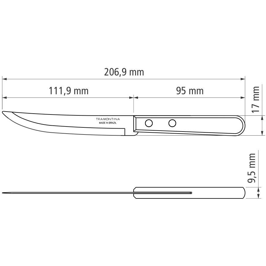 Нож для стейка Tramontina Dynamic 127 мм (22321/105) - фото 3