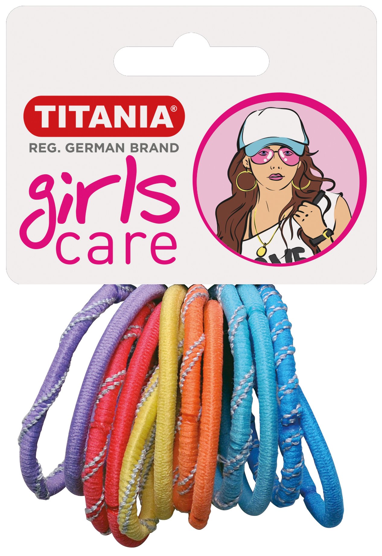 Набор разноцветных резинок для волос Titania, 12 шт., 4 см (7823 GIRL) - фото 1