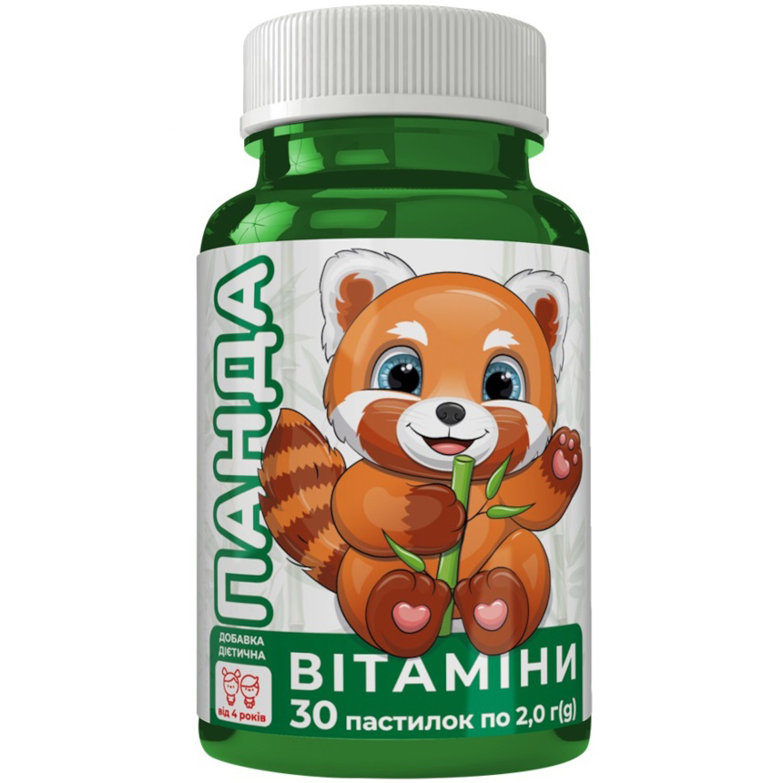 Витамины желейные Красота та здоров'я Панда на основе пектина со вкусом малины 30 шт. х 2 г - фото 1